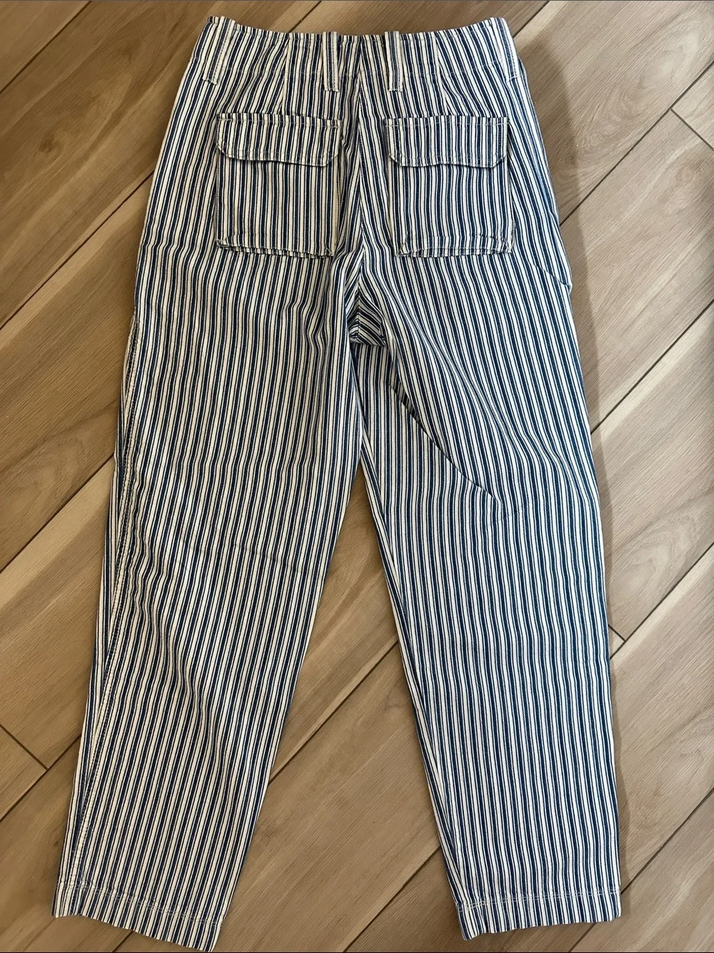 J. Crew Striped Blue and White Pants